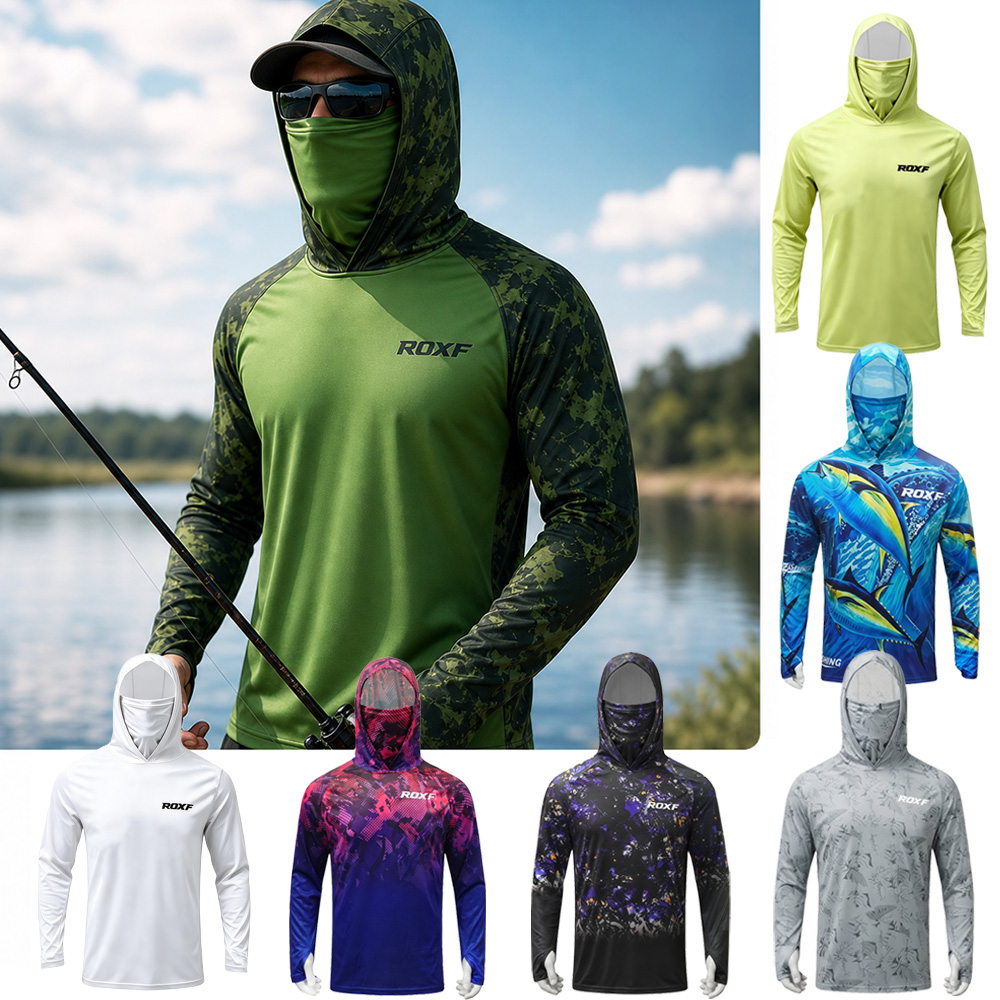 Fishing Shirt Uv Protection - Herren Outdoor Langarm-Angel-T-Shirt für Wildteich-, Offshore-