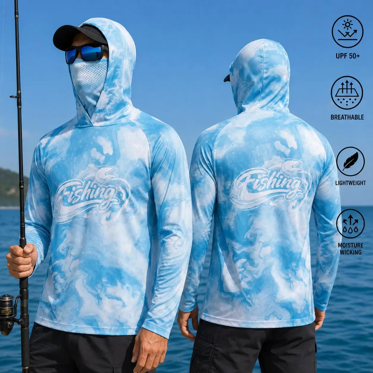 Herren Angelhemd mit Kapuze, U – Fishing Shirt Uv Protection Bewertung und Preis